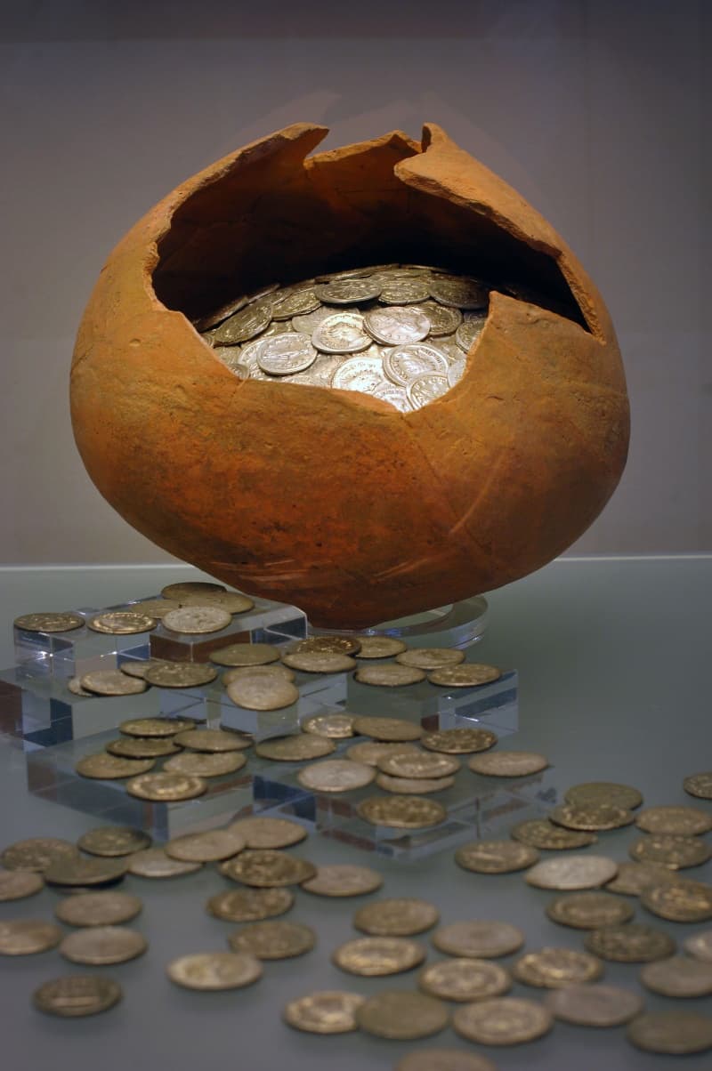 Romeinse muntschat uit Belsele uit de 3e eeuw na Christus