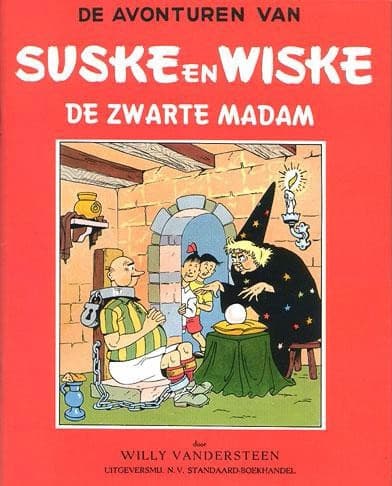 Voorpagina van Suske en Wiske en De Zwarte Madam, door Willy Vandersteen