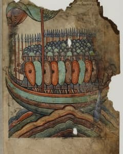 Afbeelding van Noormannen in een Frans manuscript uit de elfde eeuw