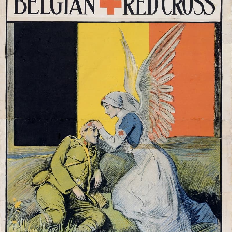 Affiche van het Belgische Rode Kruis door Charles Buchel
