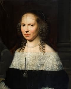 Portret van Anna Goos door Jacob van Reesbroeck